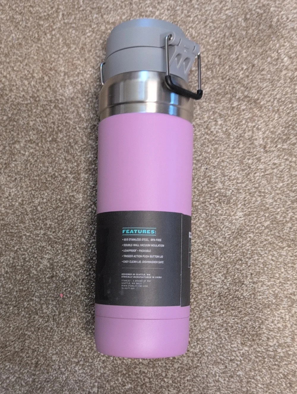 NWT Stanley Lavender Stainless Steel Water Bottle